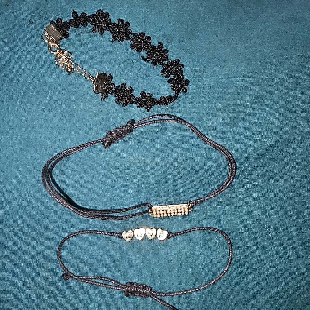 Cleared bracles and earings